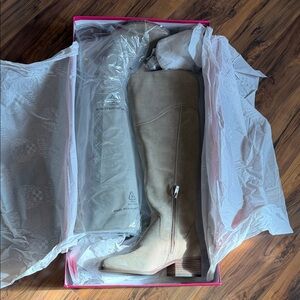 Vince Camuto Tan Over the Knee Boots